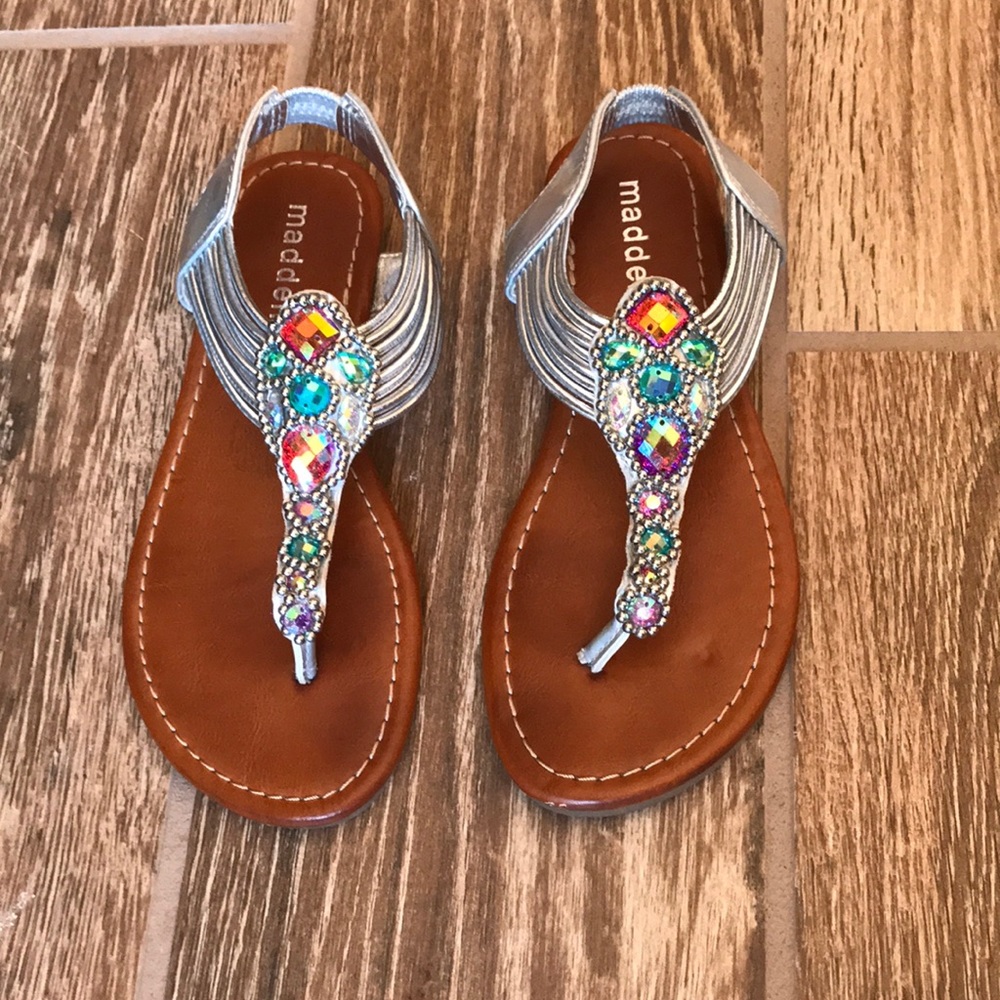 ⭐️ 2 /$20 Madden Girls Jeweled Sandals Size 13
